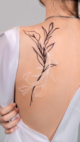 White Ink Fine Line Tattoo Idea to do in Bali